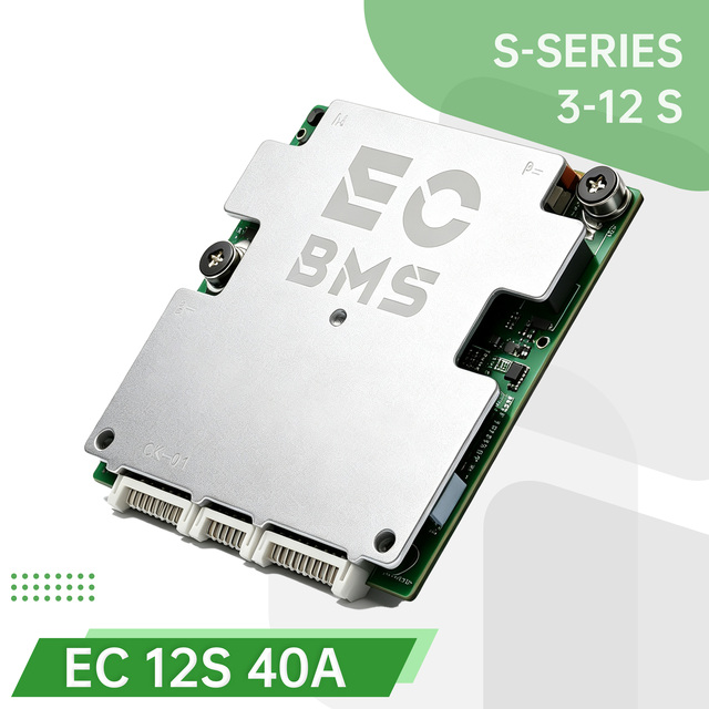 ECBMS 13S-16S 40A 48V Smart Camping BMS LiFePO4 Li-ion Active Balance Battery Monitor Dual Temp Sensor Battery Pack E-Bike RV