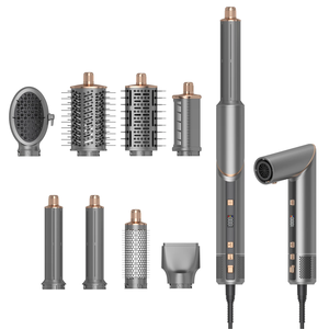 Tốc độ cao 8 trong 1 có thể gập lại tóc Styler <span class=keywords><strong>LCD</strong></span> hiển thị tạo kiểu tóc Curl Hot bàn chải không khí 110000 vòng/phút - Product Image 4