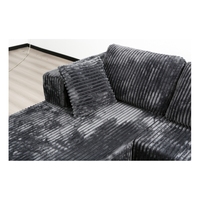 Ensemble de canapés d'angle modulaires en L compressés en vrac, design moderne en tissu, pour appartement, avec coussins rembourrés en mousse et accoudoirs droits, direct usine