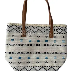 D 2023 Factory Price Wholesale New Patterns Big Shoulder Bag Machine-woven Polyester Bag For Women Handbag