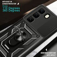 Étui Coulissant de Protection d'Objectif pour Infinix Hot 50 Pro 4G 40i Note 40 Zero 30i et ITel S23 S24, Coque Antichoc avec Béquille Magnétique