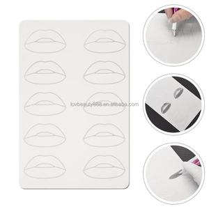 Almohadilla de Práctica de Silicona de Doble Cara para Labios, Piel Sintética de Látex para Entrenamiento de Tatuaje PMU y Microblading - Product Image 4