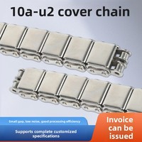 Chaîne de transmission à feuilles en acier inoxydable en forme de U, modèle 08B-20A, simple/double rangée, pour convoyeur à bande