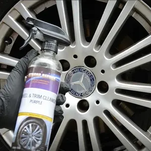 automotive detailing brake rail dust purple bleeding wheel pH balanced iron-contaminate remover rim cleaner for tire