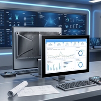PC industriel haute performance 15 pouces, écran tactile sans ventilateur, processeur Intel Core i7-1255U, 2.5GbE, IP66, panneau HMI