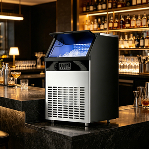 Machine à glaçons automatique en acier inoxydable pour la maison et les entreprises, machine à glaçons commerciale pour restaurants et bars - Product Image 2