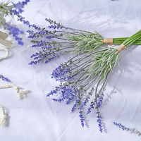 Buket pernikahan, bunga palsu Lavender buatan dengan hiasan tengah meja DIY