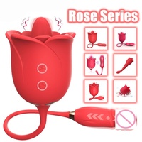 Série Rose Flower - Produits sexuels pour femmes - Masturbateur vibrant télescopique à charge magnétique - Jouet sexuel
