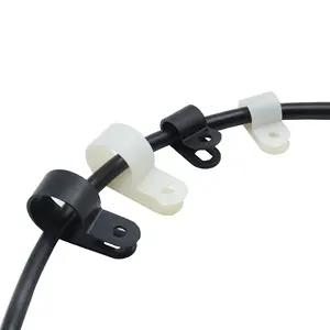 3/16 r type serre-câble plastique nylon épaississement câble clips cordon organisateur