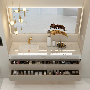 Bán buôn Hiện Đại Mỹ phong cách 36-inch rắn gỗ phòng tắm Vanity tủ với bồn rửa Led Gương thép không gỉ & <span class=keywords><strong>MDF</strong></span> thiết kế - Product Image 5