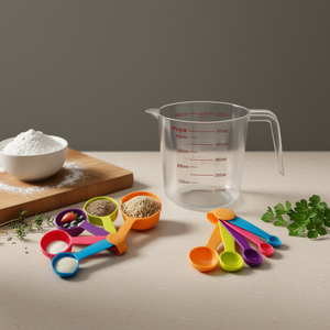 Cuillères doseuses colorées Myrva 100 ml, outils de cuisine en plastique pour la pâtisserie et la cuisine - Product Image 2