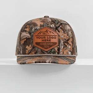 Gorra de Béisbol de Diseño con Logotipo Personalizado, Parche de Cuero, 5 Paneles, 256 <span class=keywords><strong>Gorras</strong></span> de Nylon con Visera Plana, <span class=keywords><strong>Gorras</strong></span> de Camuflaje, <span class=keywords><strong>Gorras</strong></span> con Cierre a Presión, Gorra de Béisbol para Papá - Product Image 3