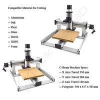 BulkMan3D Vente flash Kit mécanique de machine CNC OpenBuilds C-Beam Kit de cadre C-Beam de bureau DIY avec moteur pas à pas Nema23 de 175 Oz*in