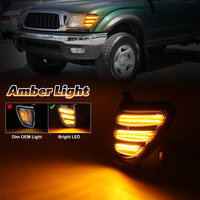 Feux de coin LED OVOVS avec lentille fumée, clignotants latéraux ambre, étanches IP67 pour Toyota Tacoma Pickup 2001-2004