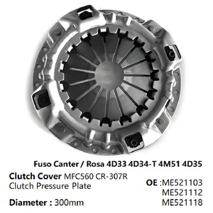 Couvre-<span class=keywords><strong>embrayage</strong></span> robuste 300 mm MFC560 pour camion Fuso Canter, remplacement de la plaque de pression du moteur 4D34 4D35 4M50, assemblage ME521103 - Product Image 1