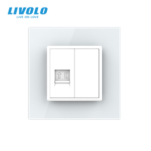 Enchufe Telefónico Estándar del Reino Unido <span class=keywords><strong>LIVOLO</strong></span> de 86*86 mm, Interfaz Universal RJ11/RJ12, Conector Telefónico Modular de 22,5x45 mm para los Mercados de Inglaterra - Product Image 2