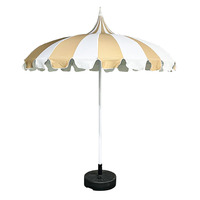 Parasol Pagode Pliable Personnalisé Imperméable en Fibre de Verre à Franges Ondulées pour Plage, Patio, Hôpital, Hôtel - Vente en Gros Usine