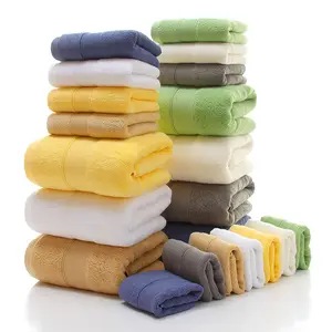 Bán Buôn Chất Lượng Cao Siêu Thấm 100% Cotton Terry Vải Khăn Tắm Đặt Trong Nhà Máy Giá