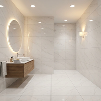 Carreaux de sol en céramique de marbre en porcelaine certifiés Premium 60x60 pour usage intérieur (salle de bain, salon)