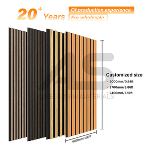 Panneaux acoustiques modernes de lamelle en bois d'utilisation d'hôtel avec l'<span class=keywords><strong>isolation</strong></span> phonique matérielle de polyester et la couleur blanche ignifuge de caractéristiques - Product Image 1