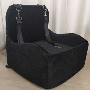 Siège de voiture pour petit chien <span class=keywords><strong>avec</strong></span> poche de rangement - Siège surélevé pour animaux de compagnie détachable et lavable <span class=keywords><strong>avec</strong></span> <span class=keywords><strong>harnais</strong></span> de sécurité pour les voyages - Product Image 4