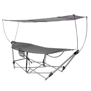 <span class=keywords><strong>Hamac</strong></span> de qualité supérieure <span class=keywords><strong>avec</strong></span> parasol à ouverture rapide, chaise pivotante d'extérieur pliable - Product Image 1