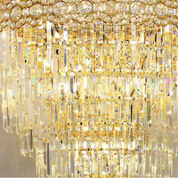 Lustre PM de luxe léger pour villa, bâtiment duplex ajouré, hall de cristal, escalier en colimaçon, salon post-moderne, hall d'hôtel
