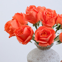 Roses artificielles au toucher réel pour mariage d'automne, nouveau design pour la décoration de mariage d'automne, décoration de fête, arrangement floral