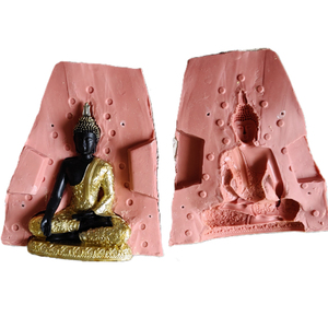 Molde de silicona para estatua de Buda de resina y fibra de vidrio, molde de fundición para decoración de jardín e interior, molde de hormigón - Product Image 6