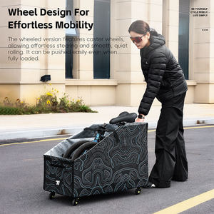 WEST BIKING Boîte de rangement pliable pour vélo de grande capacité 95L, imperméable, ultralégère, sac de rangement pliable pour vélo de 14 à 22 pouces - Product Image 4