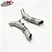 Downpipe catalytique haute performance KM en acier inoxydable 304 avec bouclier thermique pour Ferrari SF90 Stradale Spider 4.0T V8 Euro 6 – Système de performance
