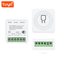 Interrupteur intelligent Wi-Fi miniature Tuya 16A compatible avec Alexa/Google Assistant PST-AP-SMT