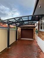 Toldo de Policarbonato Transparente y Aluminio para Cochera, Refugio Impermeable para Exteriores, para Estacionamiento de Autos y Patio en Casas Modernas