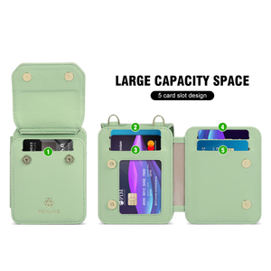 Portefeuille porte-cartes bandoulière magnétique <span class=keywords><strong>Snap</strong></span> en cuir PU universel Mini sac portefeuille étui de téléphone pour Samsung Galaxy Z Flip 6/5/<span class=keywords><strong>4</strong></span>/3 5G - Product Image 3