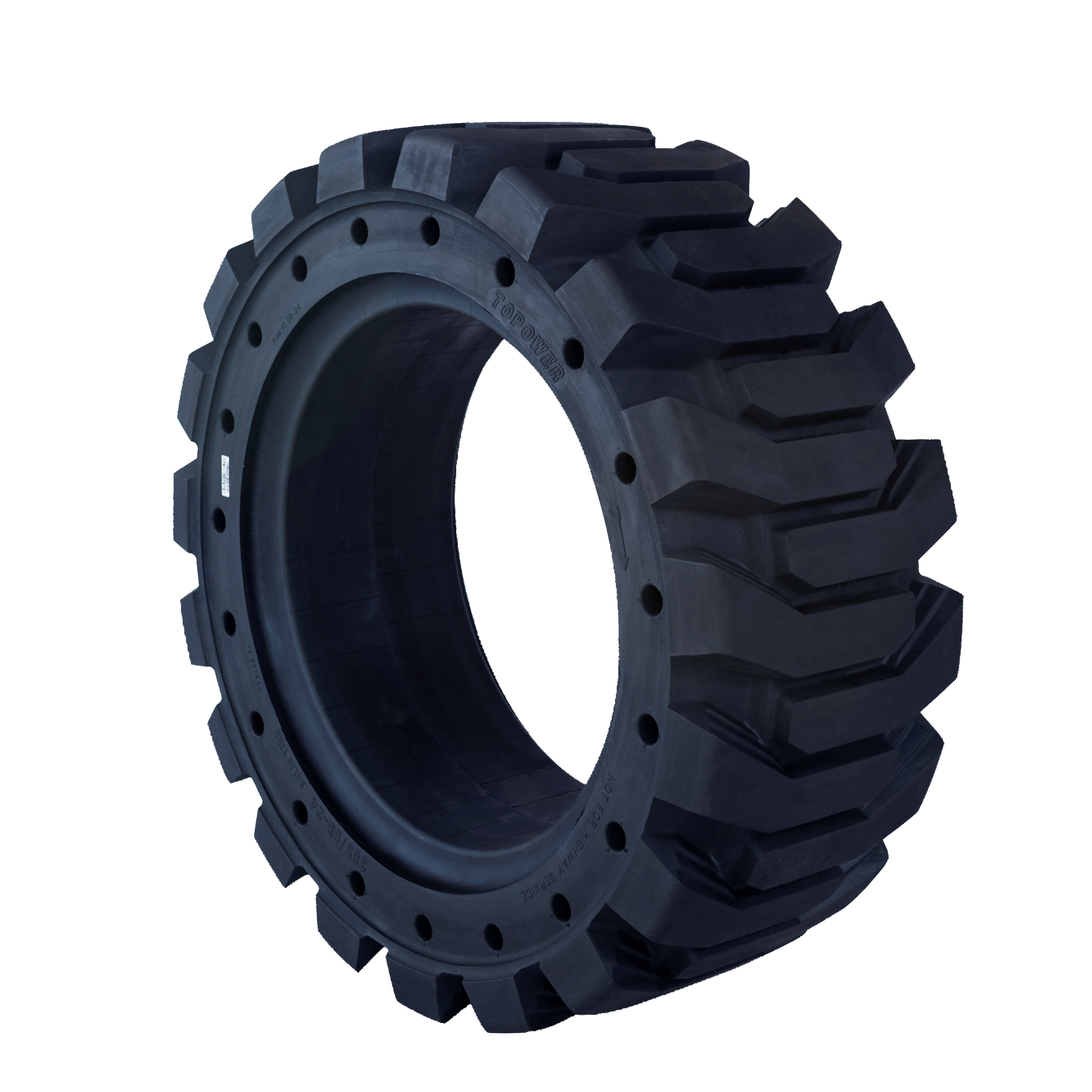 65010 Solid Forklift Tires Forklift Parts 6.00-9, 7.00-12, 8.25-15 Rubber Solid Tire with Side Holes