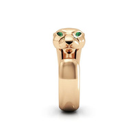 BINSHUO Bijoux de mode en gros, bagues ouvertes en métal style punk panthère et lion pour hommes
