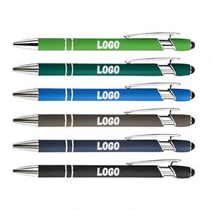 Promo Business Gifts Custom LOGO Printed <b>Notebook</b> Ballpoint Pen Ballpoint Pen With Logo <b>Set</b> Ballpoint Pen Thin Straight Rubber - Product Image 1