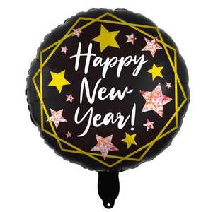 Ballon de décoration de fête du nouvel an de <span class=keywords><strong>18</strong></span> <span class=keywords><strong>pouces</strong></span> ballon happynewyear rond étoile à cinq branches météore ballon en feuille d'aluminium - Product Image 6