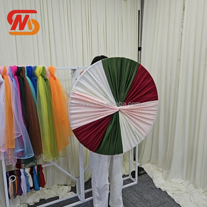 Decoración para Eventos de Boda SMOOTH, Fondo de Tela de Seda de Leche de Forma Redonda con Soporte Metálico, Estilo Moderno - Product Image 4