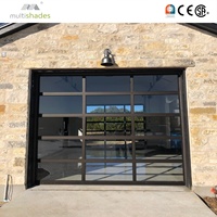 Porte de garage automatique à enroulement en aluminium avec verre trempé double de 5 mm, nouvelle conception multicolores du fabricant
