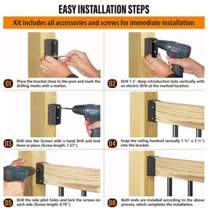 Sàn lan can kết nối sàn lan can khung, Barn và chùm kết nối kết thúc lan can gỗ bài cầu thang hàng rào khung - Product Image 3