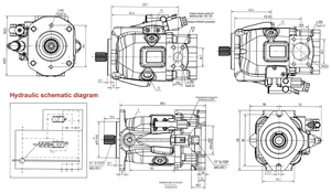 bibo G10VO Series Swash Plate Axial Piston Variable Displacement Pump 80mL/r 2 HP for Aerial Work <b>Platform</b> Cotton Picker - Product Image 5