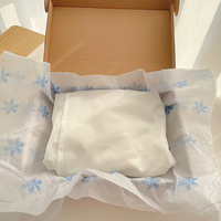 Vente en gros de papier d'emballage cadeau de luxe avec logo imprimé personnalisé papier de soie de couleur blanche avec logo noir
