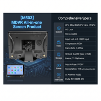 Caméra embarquée 4G Wifi 1080p HD avec écran 10,1 pouces, système de surveillance 5 en 1 pour la sécurité du véhicule, dotée de ADAS, DMS et BSD