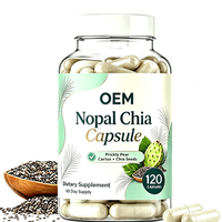 Capsules OEM Nopal Chia 120 unités avec suppléments de figue de Barbarie et de graines de chia