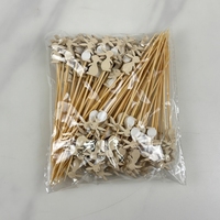 100 pièces bois couleur lapin bambou brochette naturel jetable alimentaire bâton cure-dents pour apéritifs