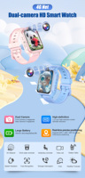 Reloj Inteligente Android 4G con Doble Cámara, Pantalla Táctil, Reloj de Pulsera para Niños con Llamadas, Localización Remota, Rastreador GPS para Niños con Geofence