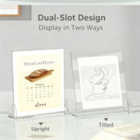 Support d'affichage de bureau double face en plexiglas A4/A5/A6, cadre photo en plastique acrylique pour la maison et le bureau