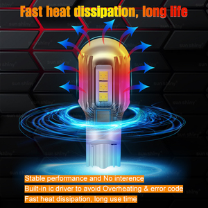 Độc quyền sản phẩm sáng tạo lần lượt tín hiệu đèn T15 Xe LED CANBUS bóng đèn cơ sở T10 T15 T20 1156 1157 3156 3157 7440/3 LED trắng - Product Image 5