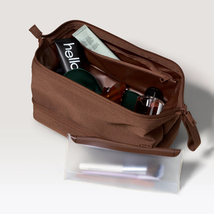 Custom Design Wholesale BSCI Water Resistant Compact Size Toiletry Bag PU Leather <b>for</b> <b>Men</b> Women Travel Gym - Product Image 1
